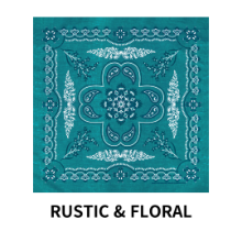 하바행크 HAV A HANK 러스틱 플로럴 반다나 스카프 (Floral Mirage Blue)